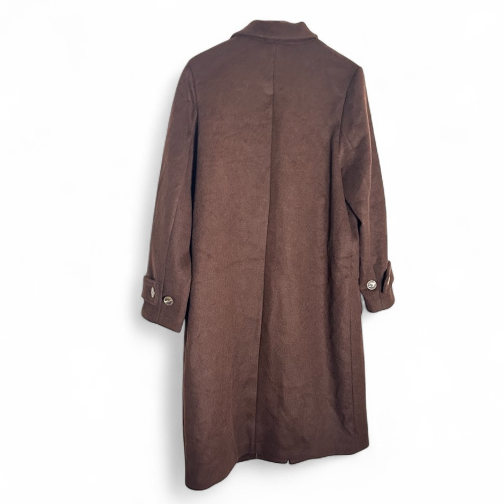 NWT House of Harlow 1960 Brown Elegant Wool Blend Trench Coat Size XL - Picture 5 of 7